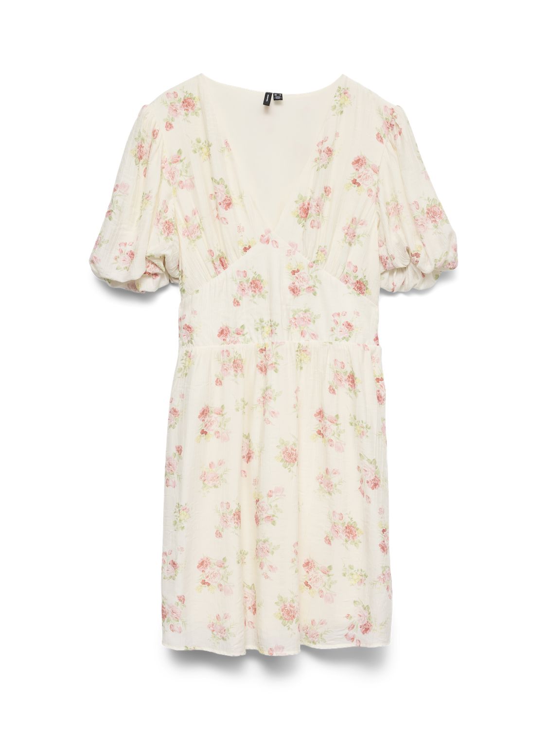 Vmbella 2/4 V-Neck Short Dress Wvn Grå