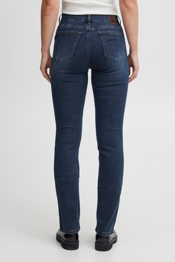 PZEMMA Jeans Straight Leg Dark Blue Denim