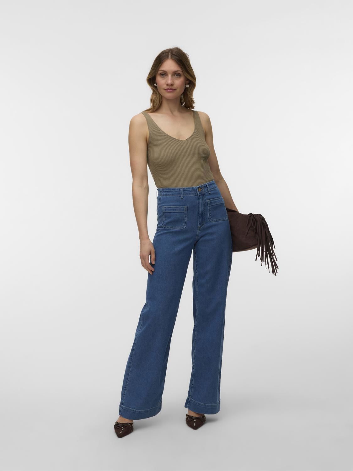 Vmkayla Hr Wide Pocket J Blue Mix Noos Blå