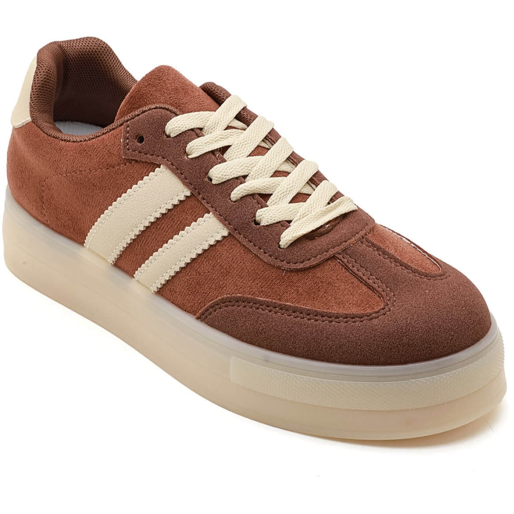SNEAKERS W/STRIPES Camel