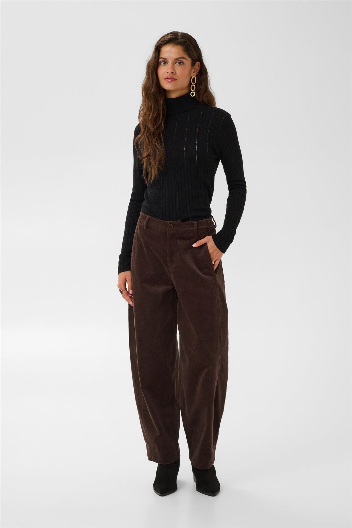 Crballlie Barrel Pant Brun