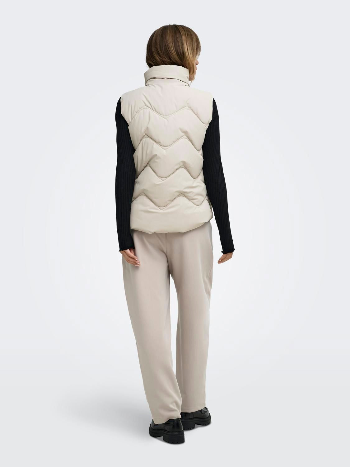 Jdypower Short Waistcoat Otw Hab Grå