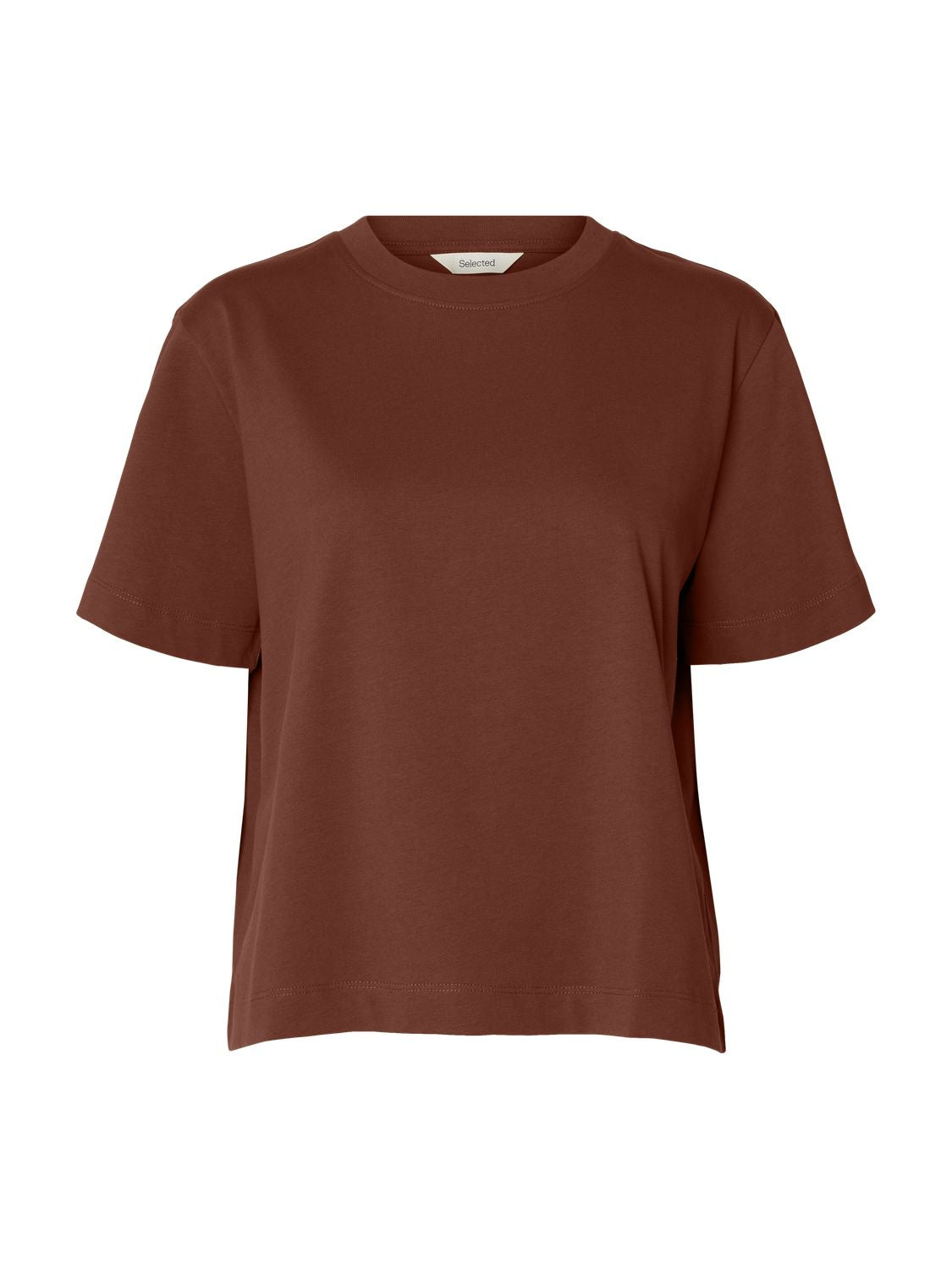 Slwessential Ss Boxy Tee Noos Burgunder