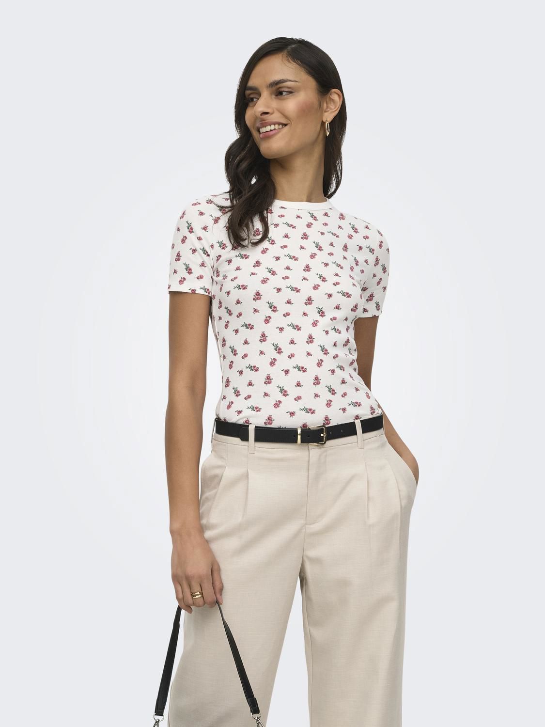 Jdylucky S/s O Neck Top Jrs Noos Hvit