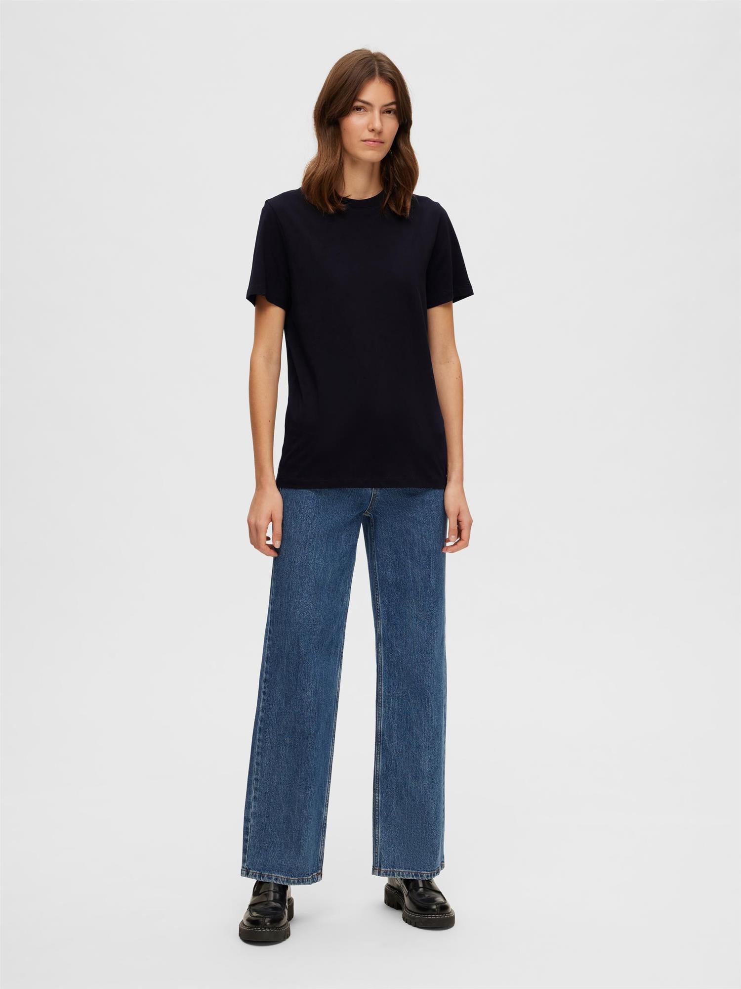 SLFMYESSENTIAL SS O-NECK TEE NOOS Sort