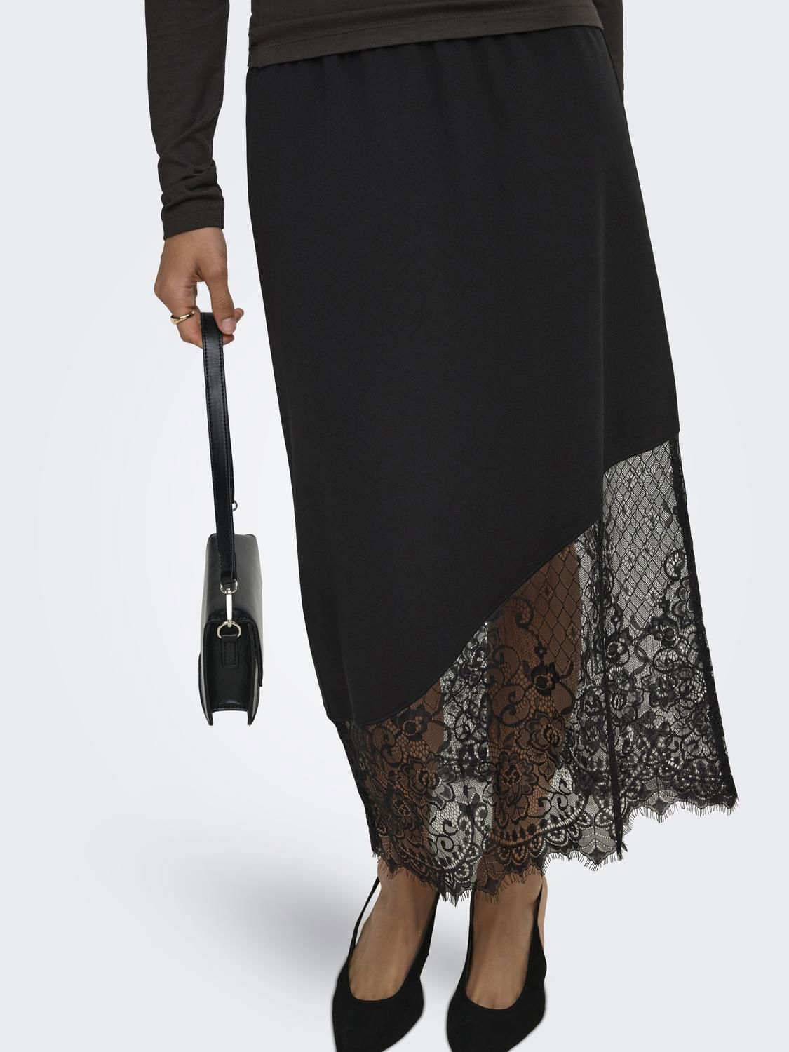 Jdygeggo Life Mix Lace Skirt Jrs Dia Sort