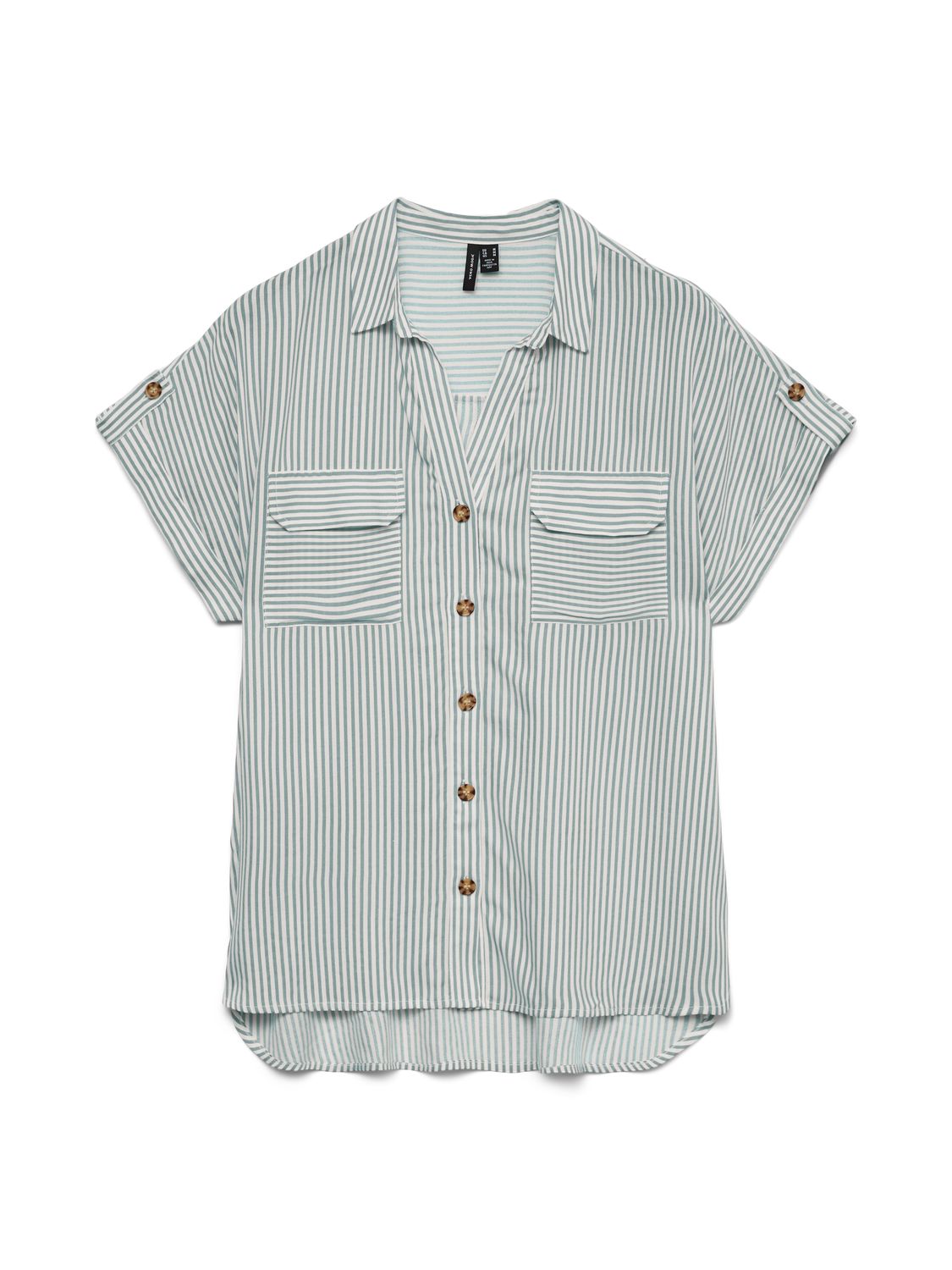Vmbumpy Ss Shirt Wvn Noos Hvit