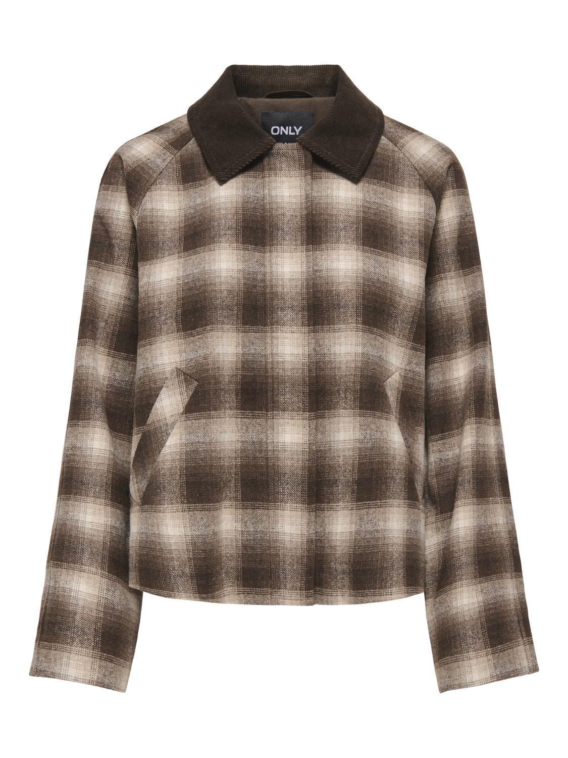 Onlkine Checked Cord Jacket Cc Otw Grå