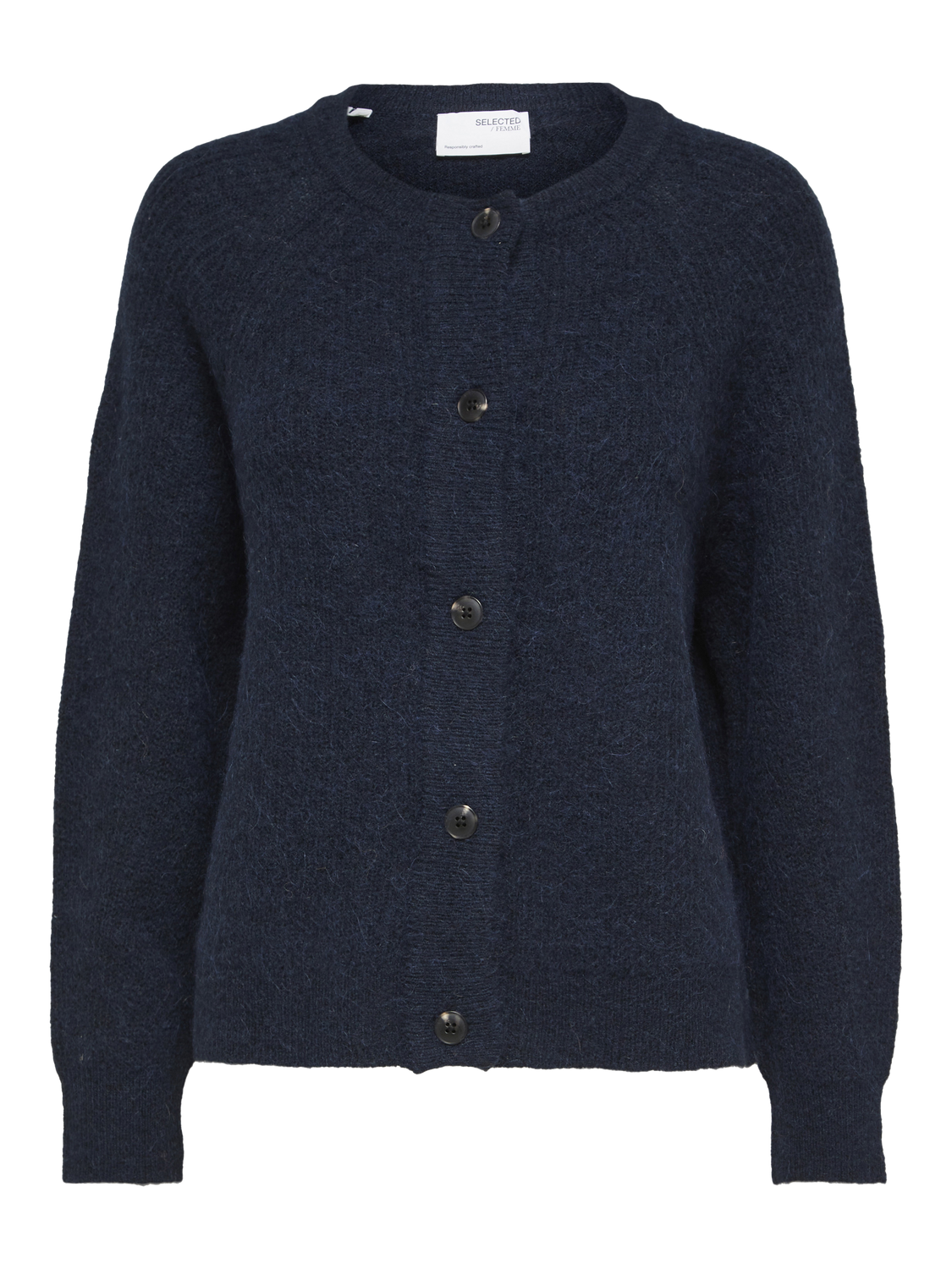 Slflulu Ls Knit Short Cardigan Noos Blå