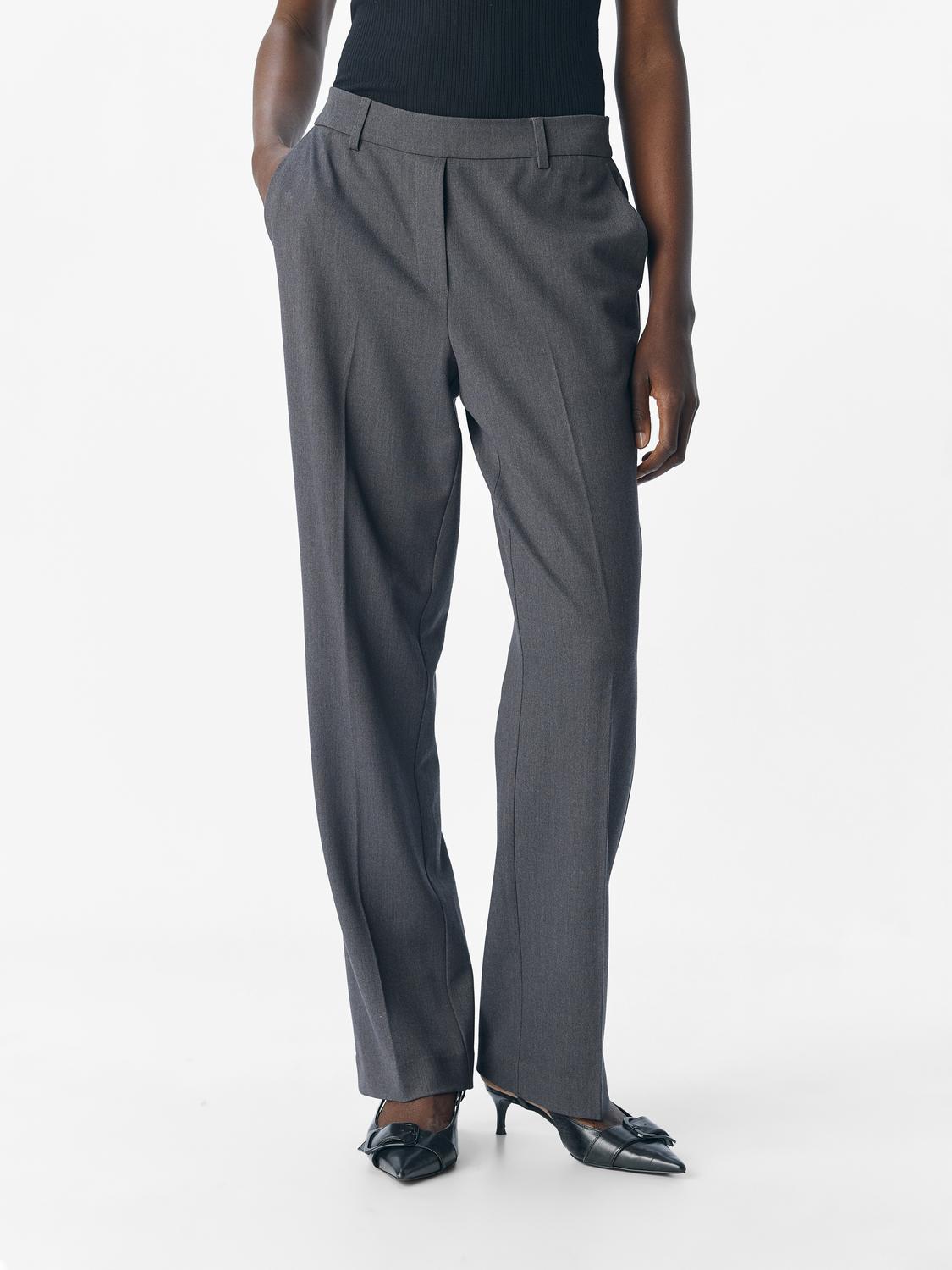 Objlisa Mw Straight Pant Noos Grå