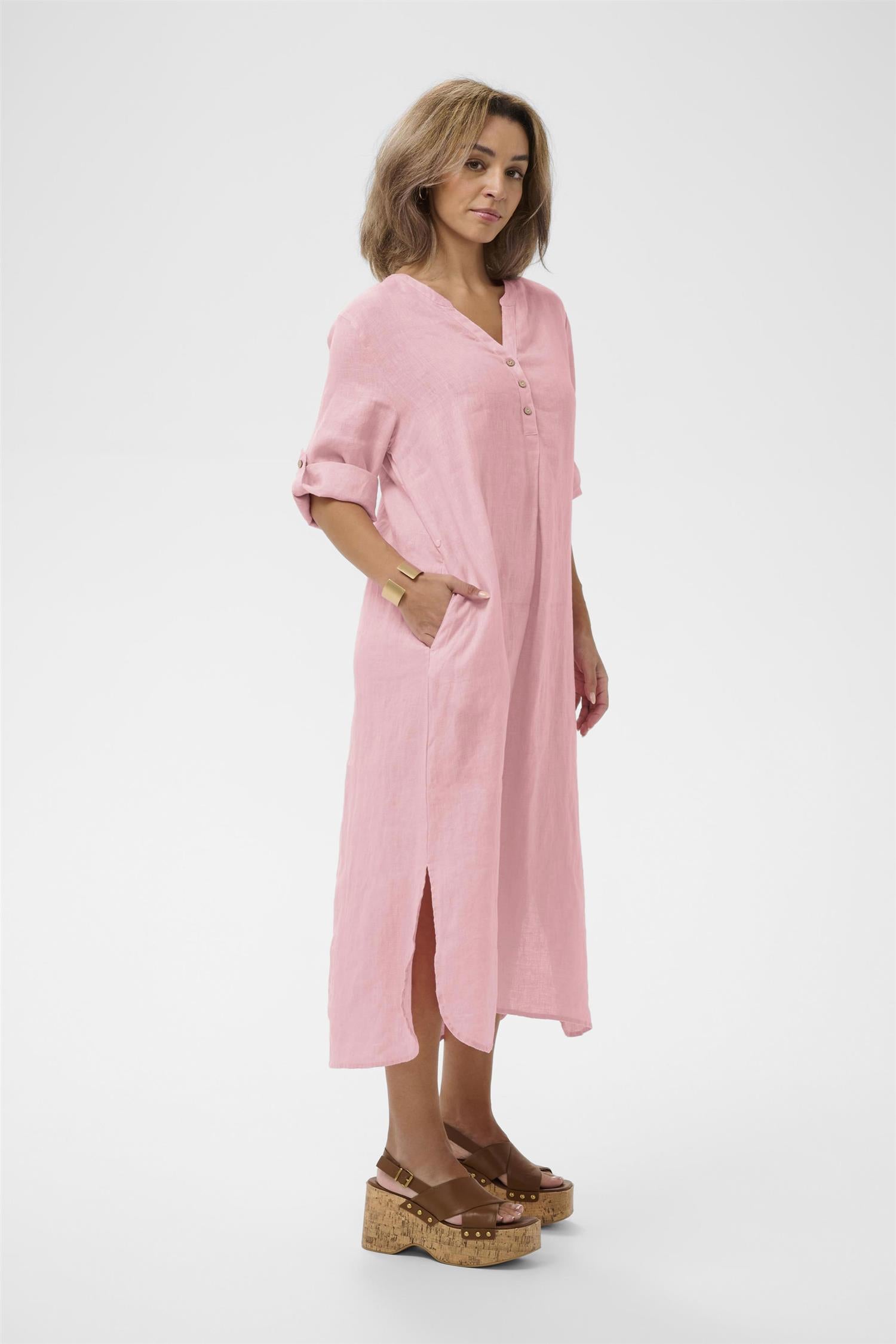 Crbellis Caftan Dress Rosa