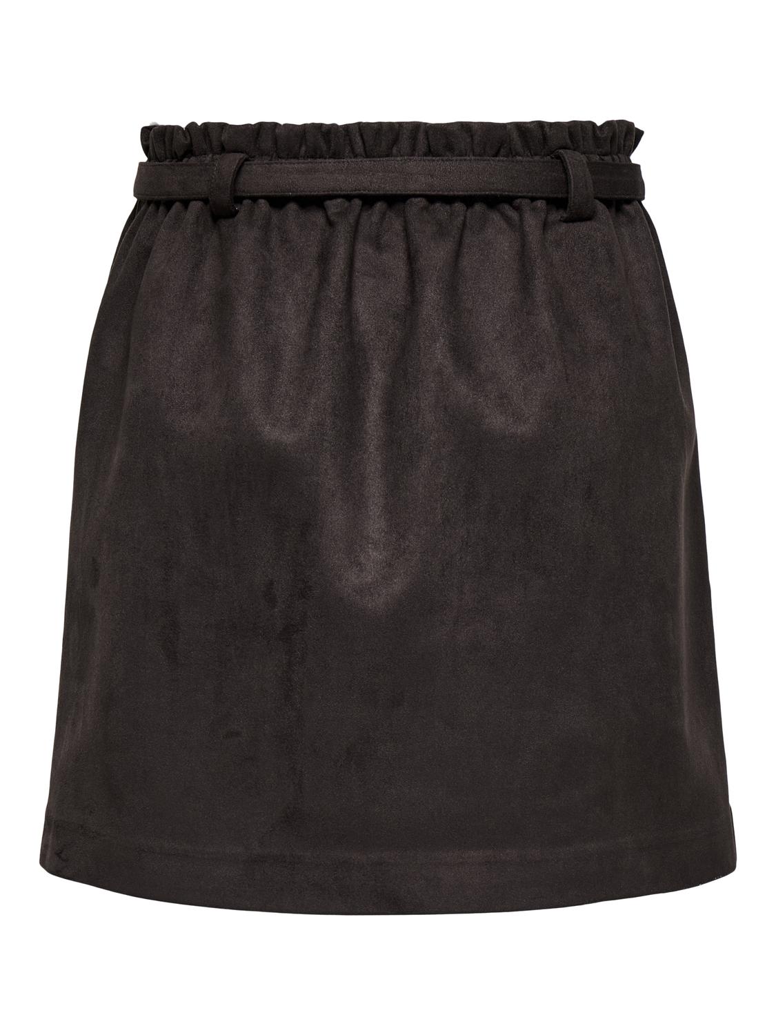 Onldiane Heidi Life Faux Suede Skirt Otw Mellomgrå