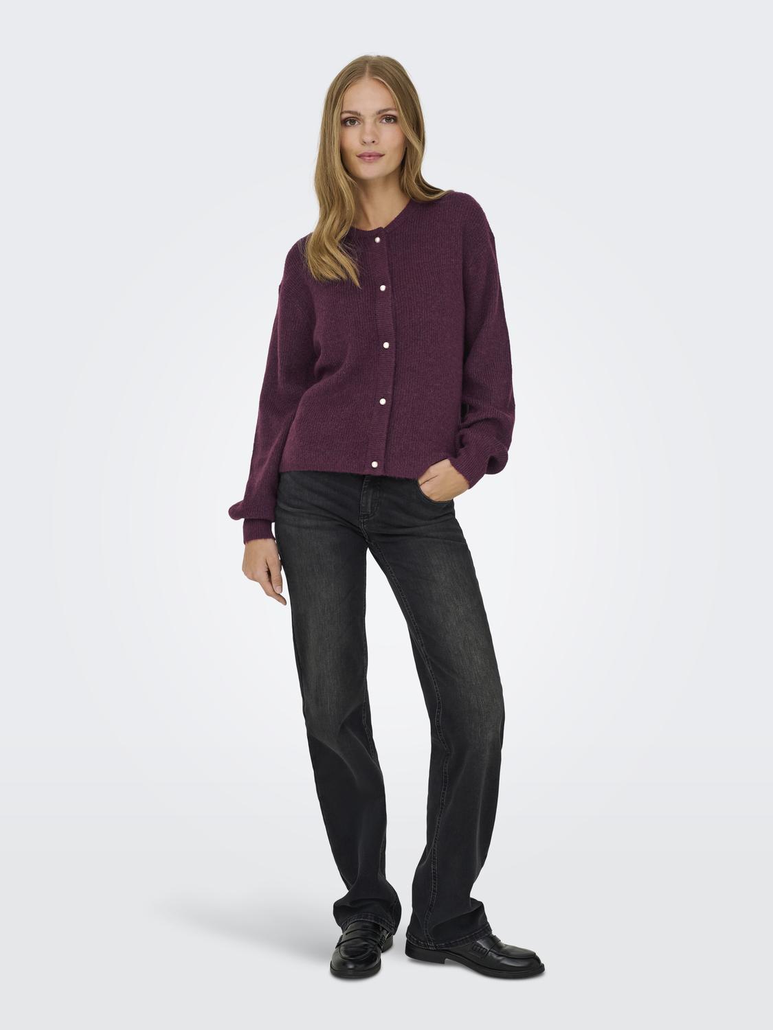 Jdylumi Life L/s Button Cardiga Knt Noos Burgunder