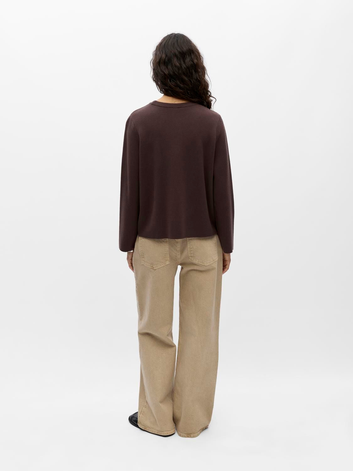 Objreynard O-Neck Pullover Noos Brun