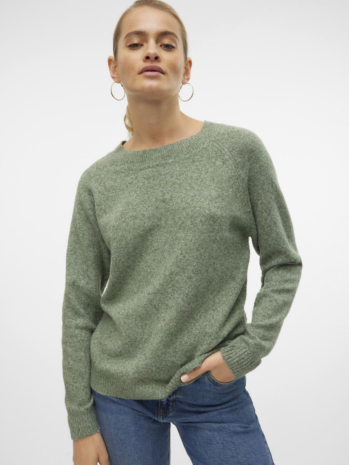 Vmdoffy Ls O-Neck Blouse Ga Noos Grønn