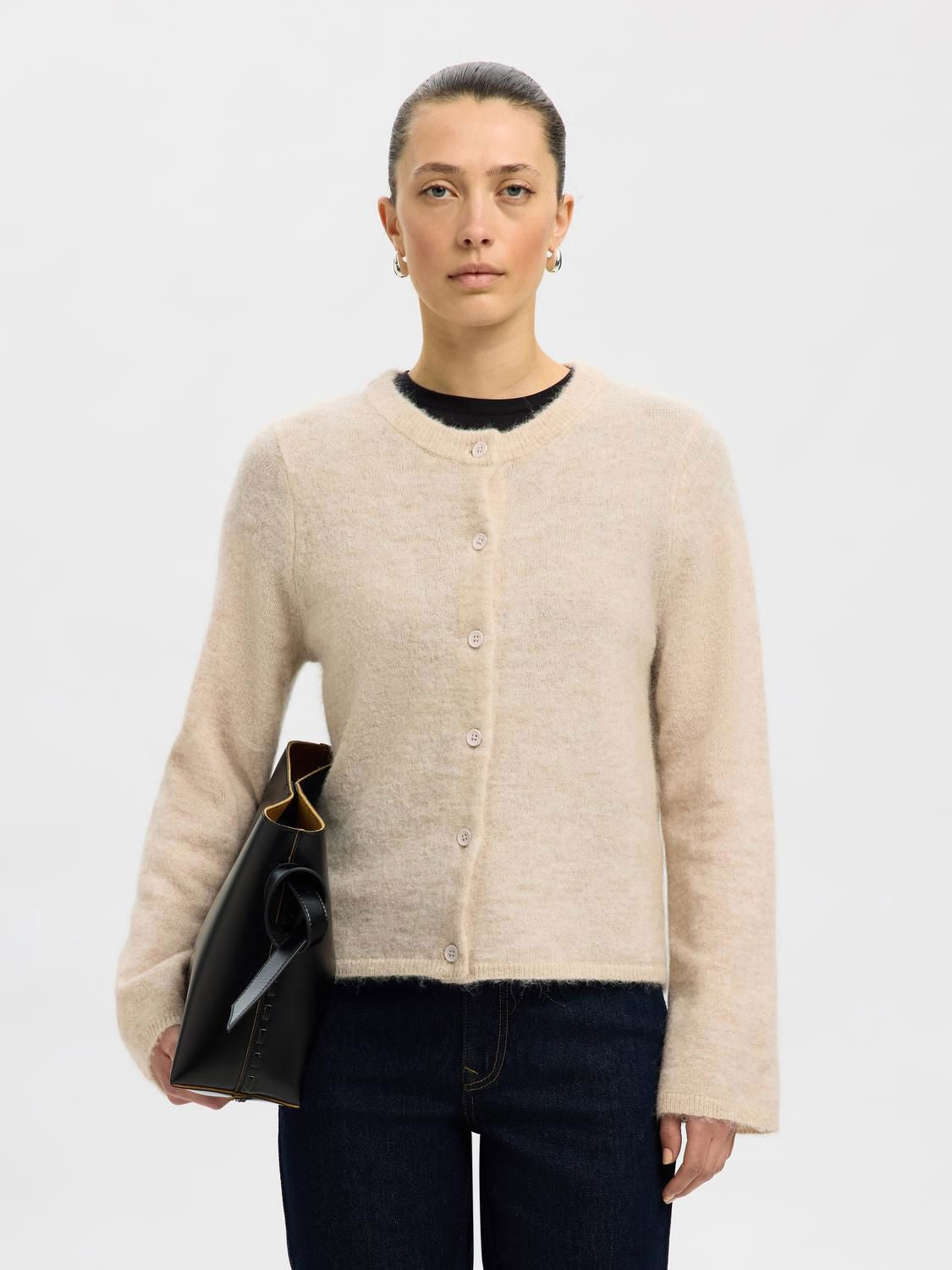 Slwlulu New Ls Knit Cardigan Noos Beige