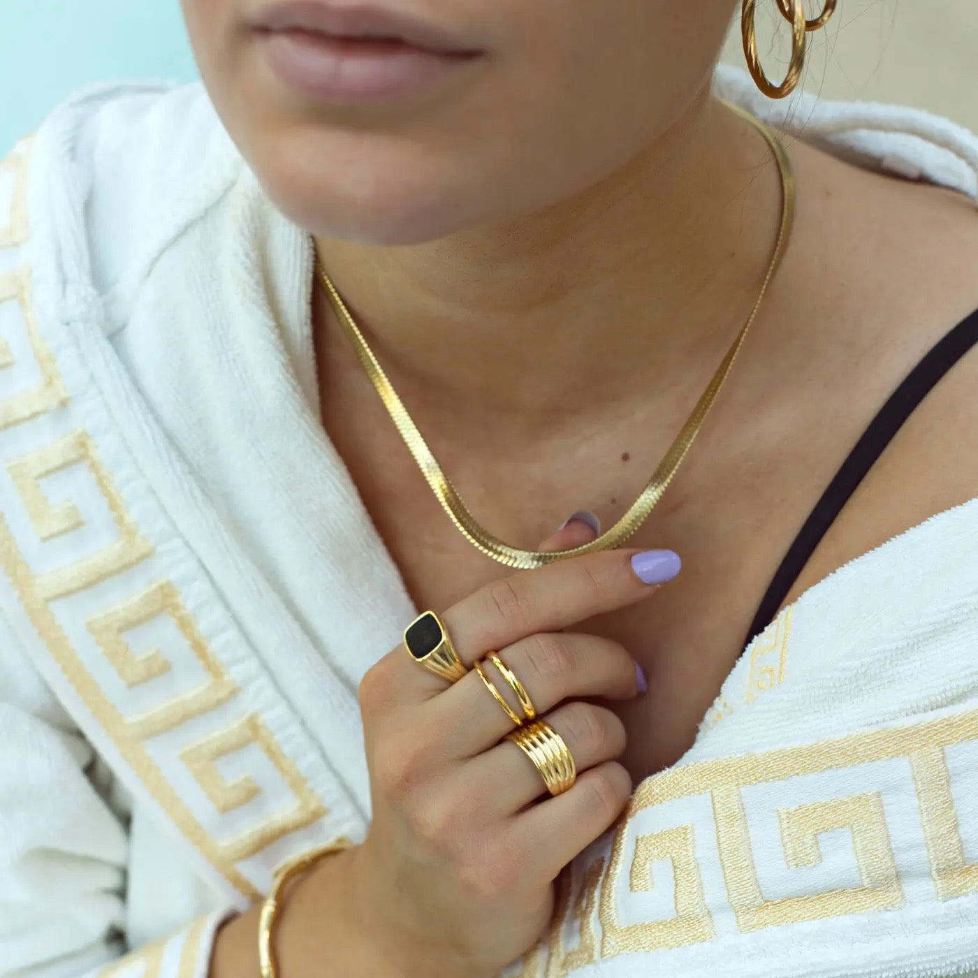 IVY Snake Chain Necklace Stainless Steel - Gold