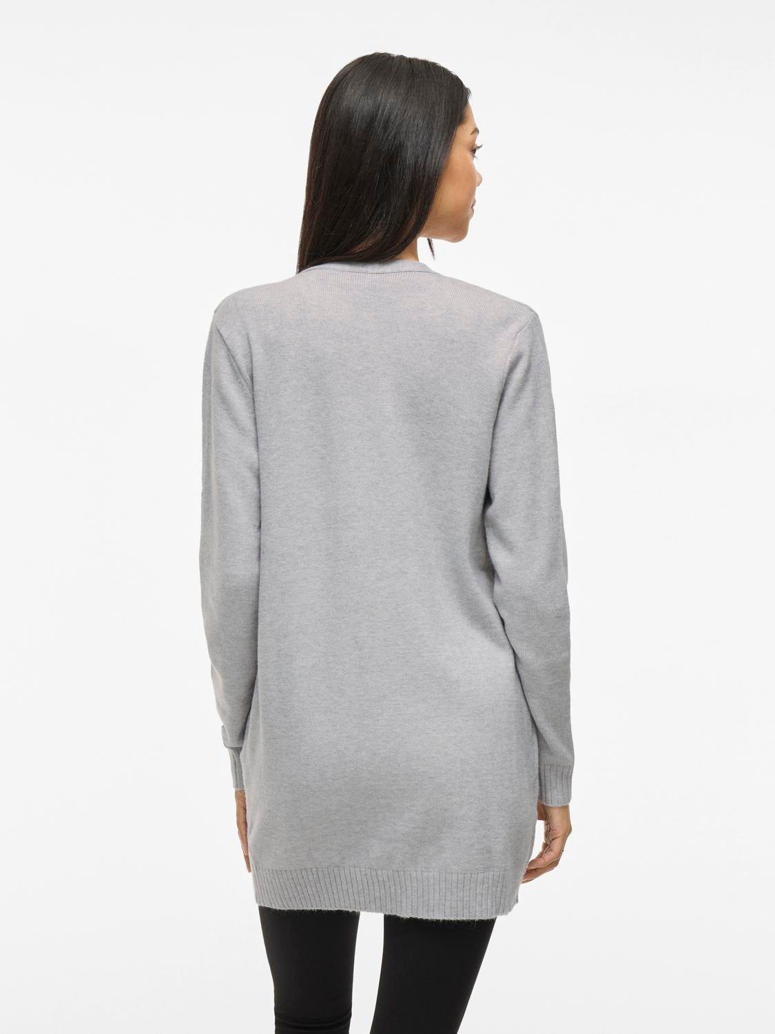 Viril Open L/s Knit Cardigan - Noos Lysegrå