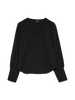 Vmesme Ls V-Neck Top Wvn Ga Svart
