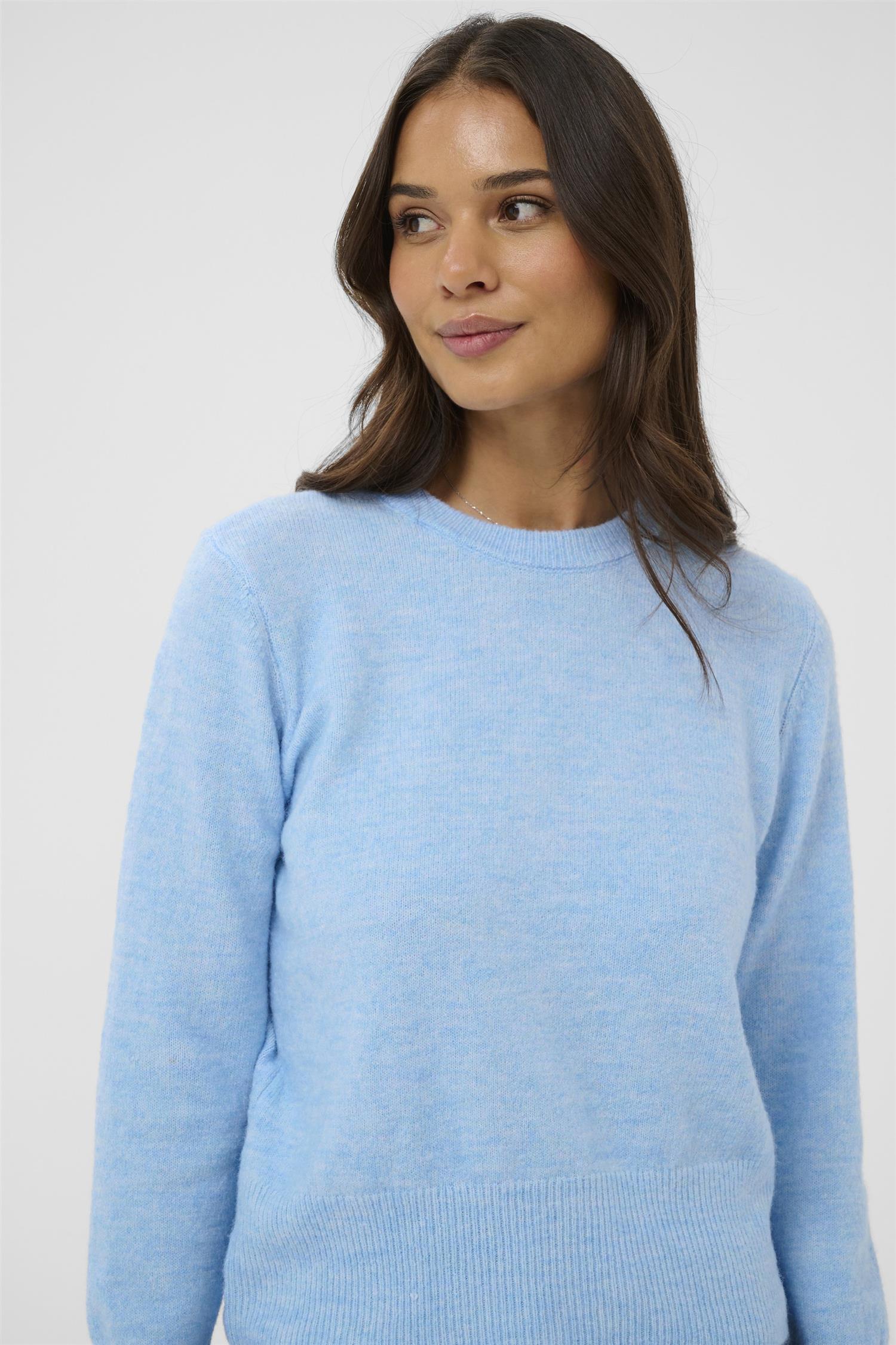 Kaniel Crew Neck Pullover Blå