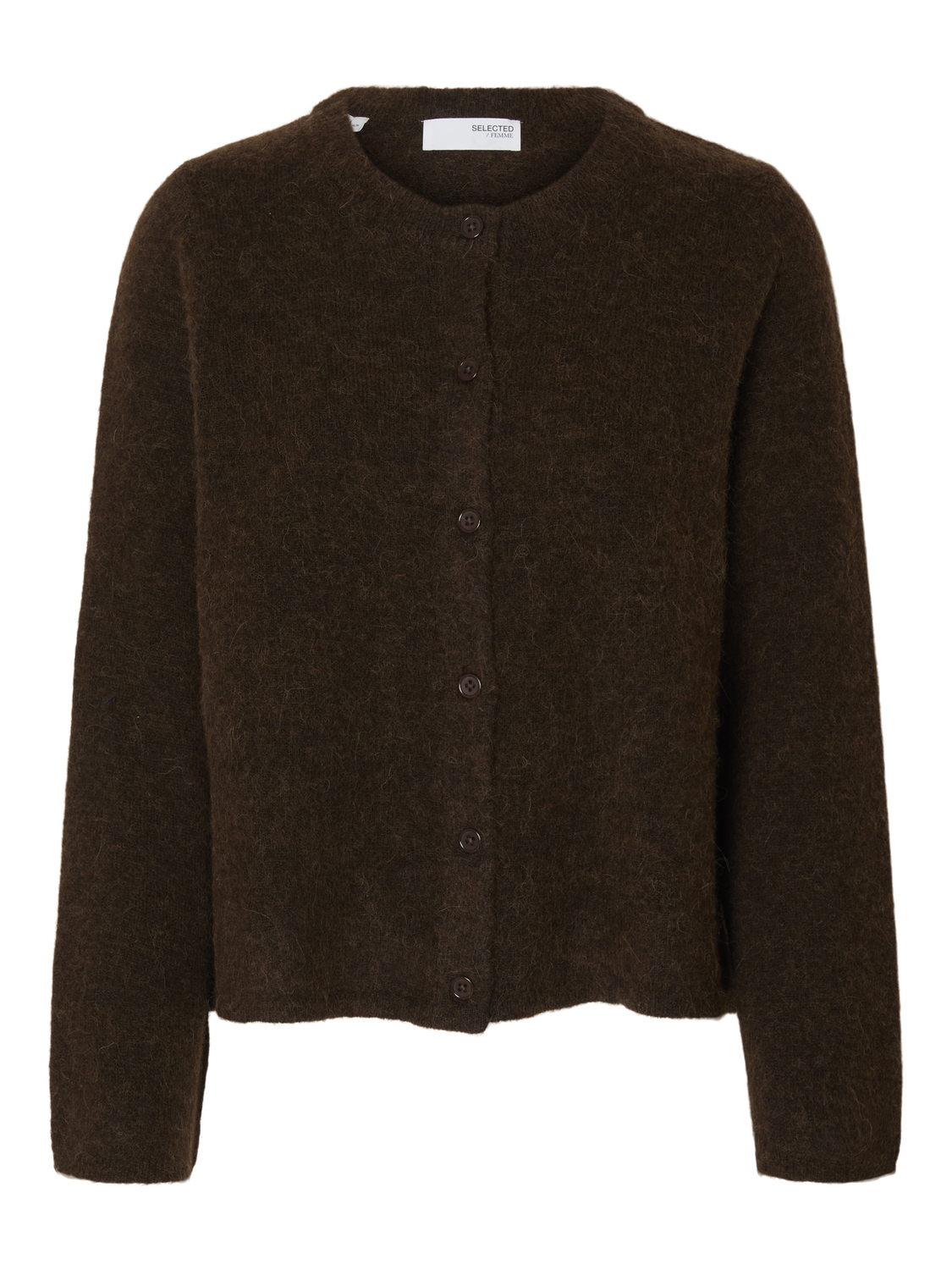 Slflulu New Ls Knit Cardigan Noos Brun