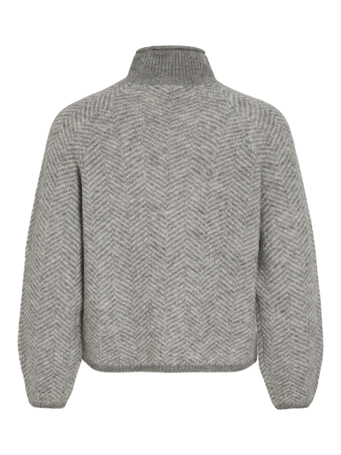 Vilory High Neck L/s Knit Top - Noos Mellomgrå