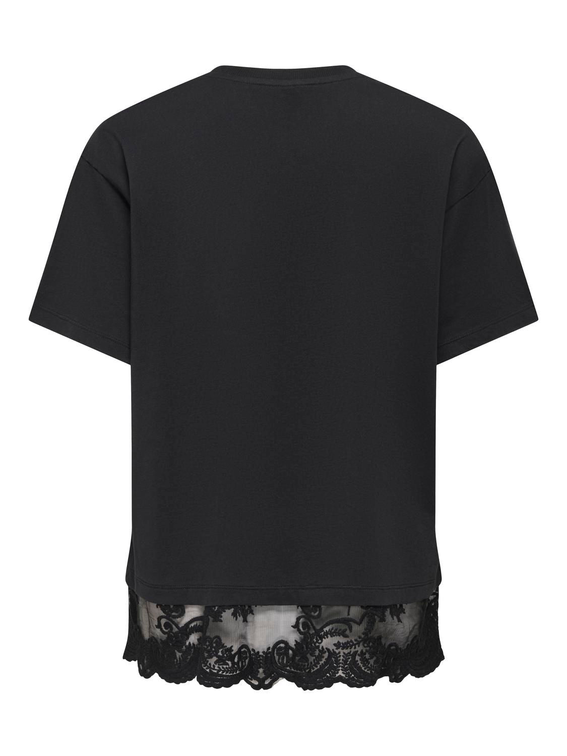 Onlvivvi S/s Lace Bottom Top Jrs Noos Sort