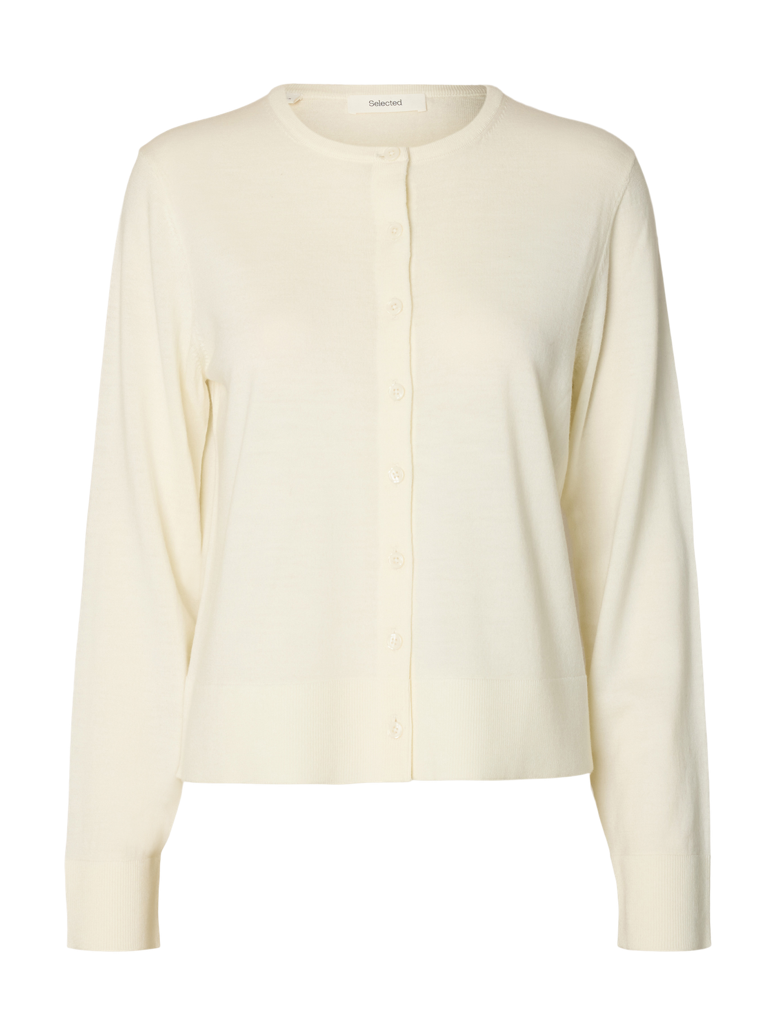 Slwthea Ls Knit Merino Cardigan Noos Hvit