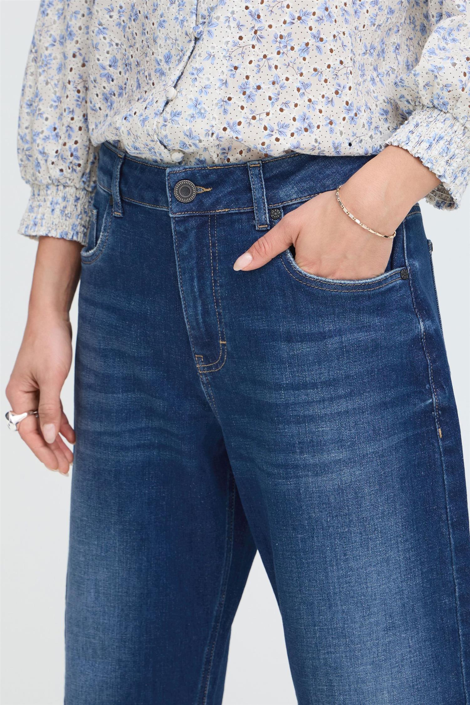 Pzanni Hw Jeans Barrel Leg Blå