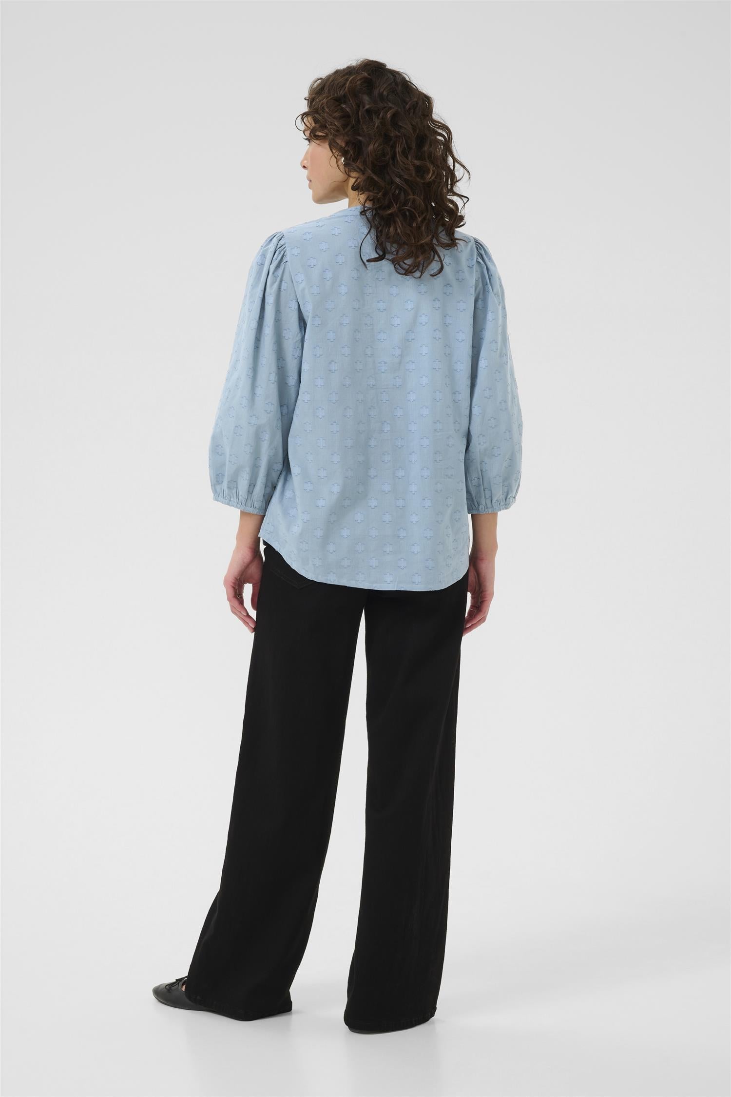 Kaenya Blouse 3/4 Sl Blå