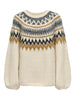 Onlreykja Ls O-Neck Knt Offwhite