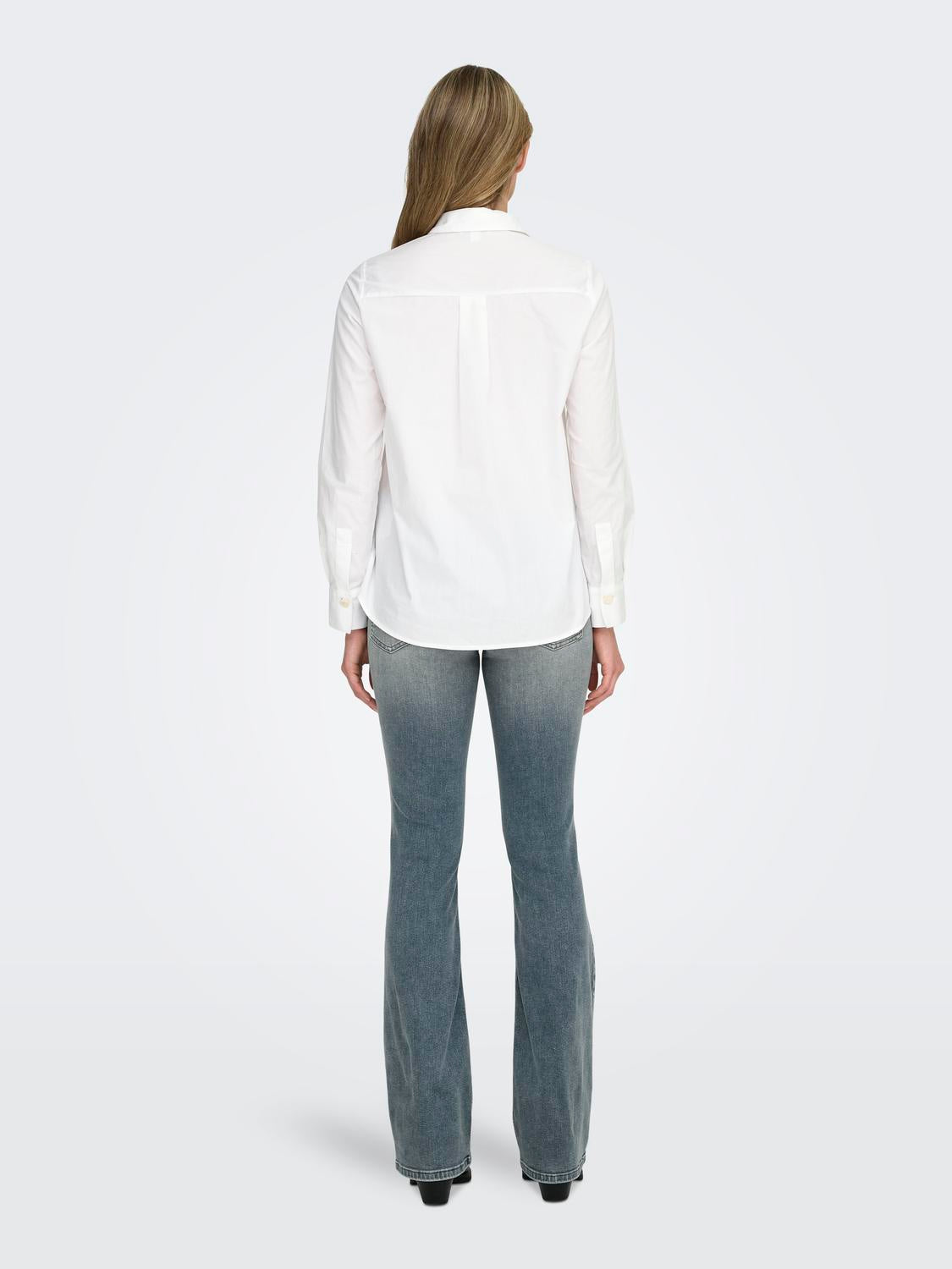 Onlsable Nina Ls Shirt Wvn Hvit