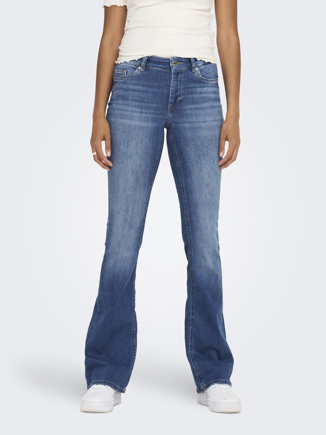 Onlblush Mid Flared Dnm Rea1319 Noos Blå