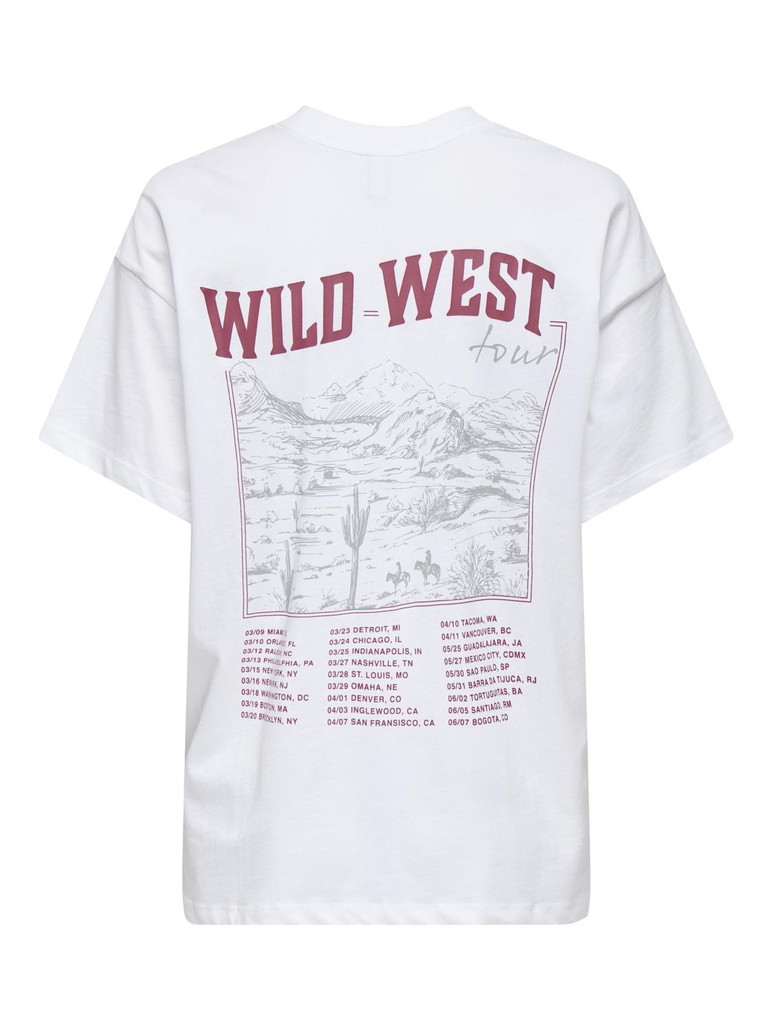 Onlvivvi Life S/s Lovely Top Jrs Hvit