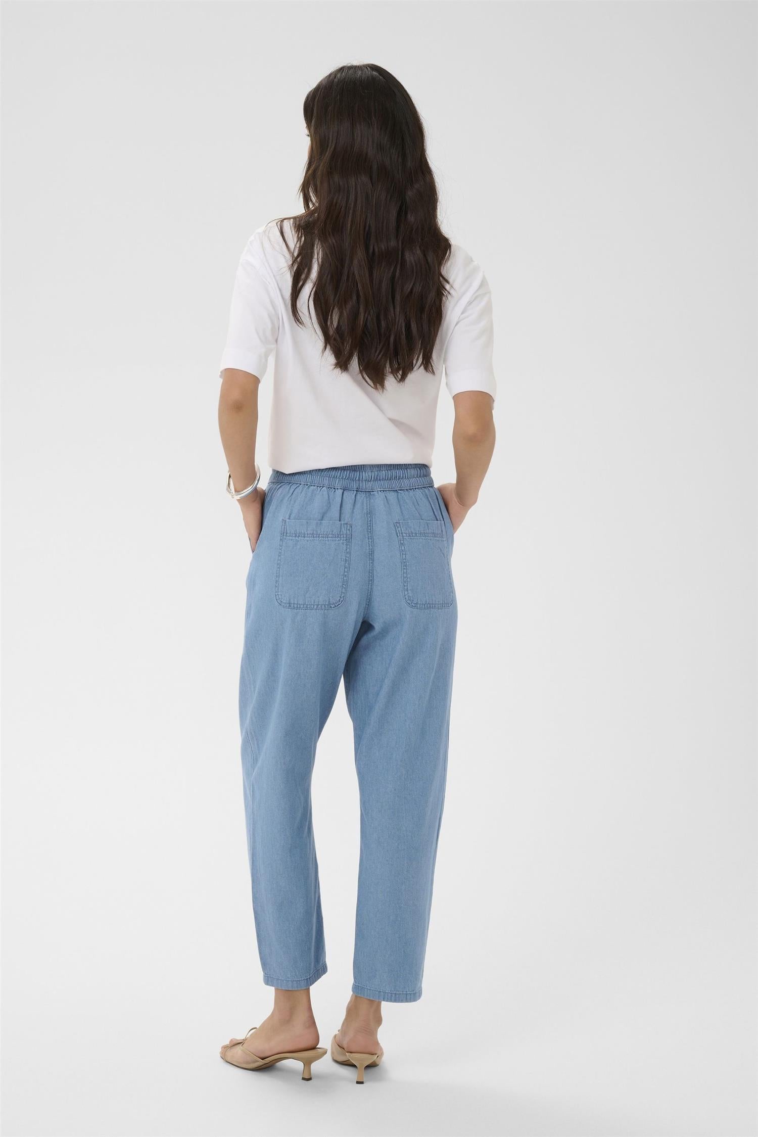 Kajade Denim Barrel Pants Blå
