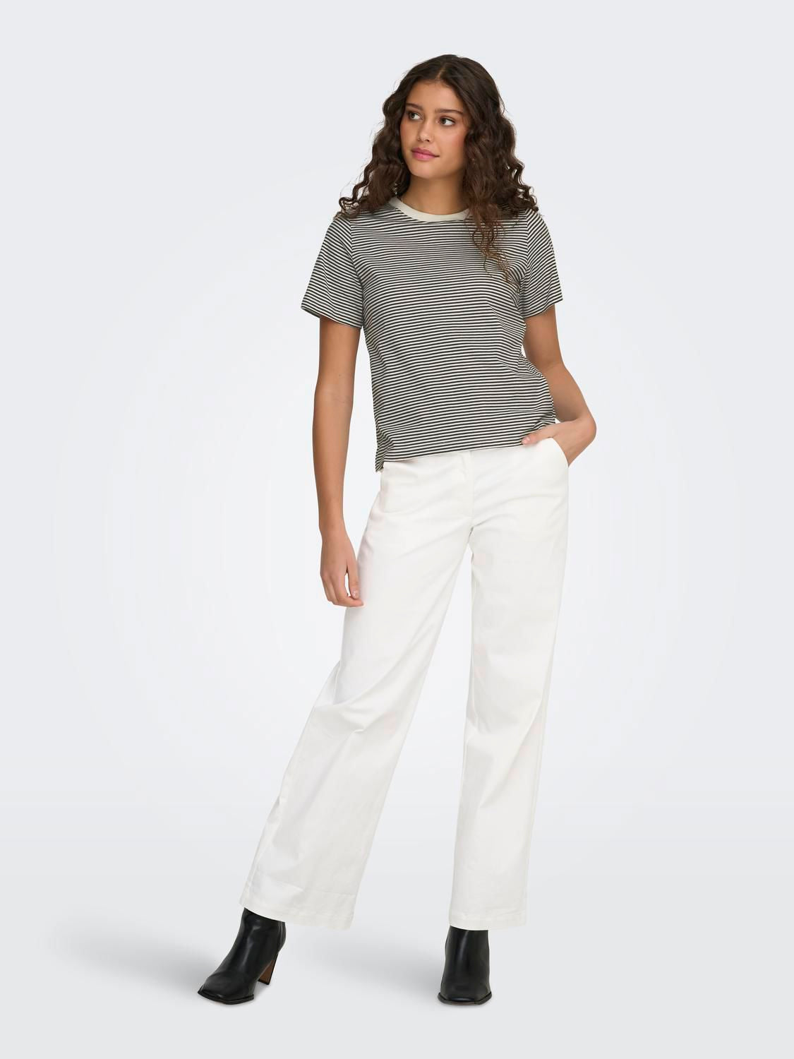 Jdypisa Life S/s Print Top Jrs Noos Svart