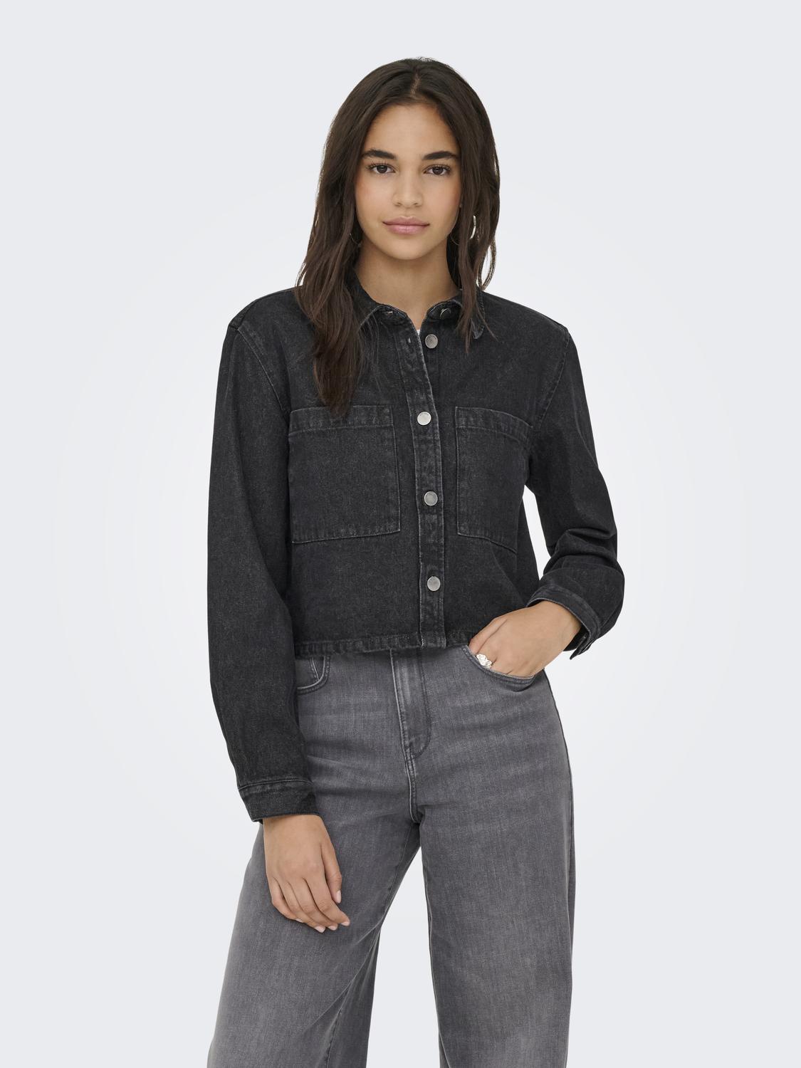 Jdymarly L/s Boxy Shacket Dnm Noos Sort