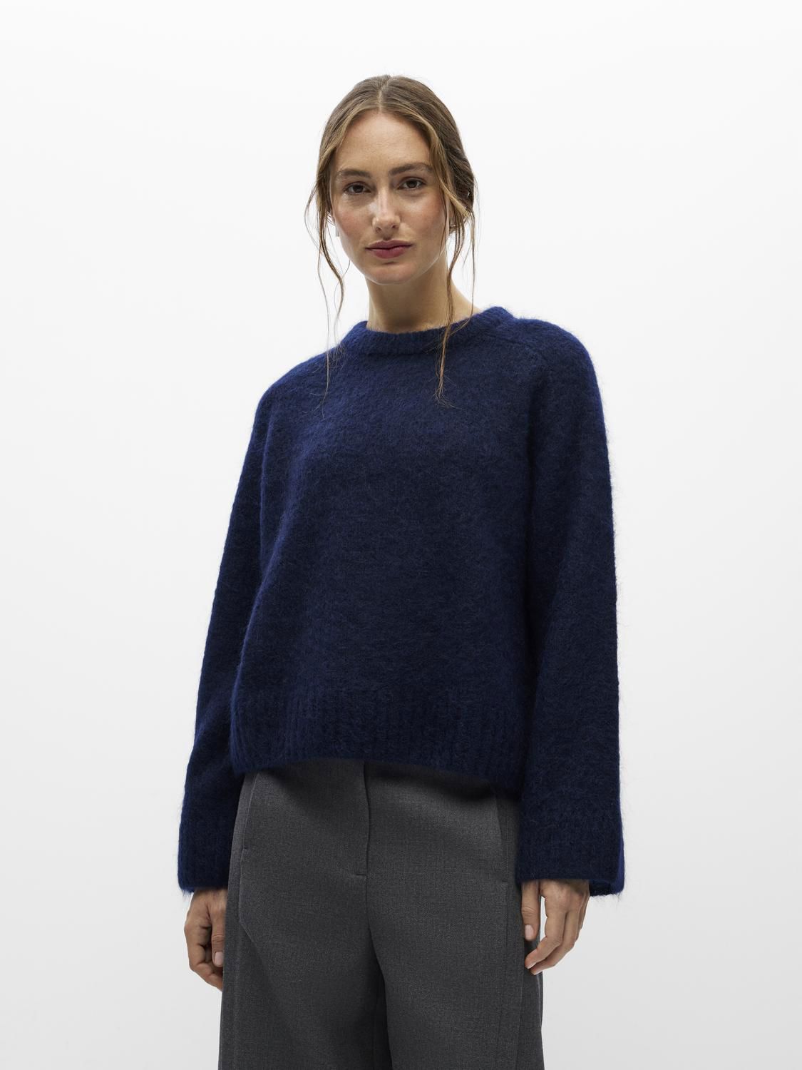 Objnete Yo L/s Lo Knit Pullover 147 Blå