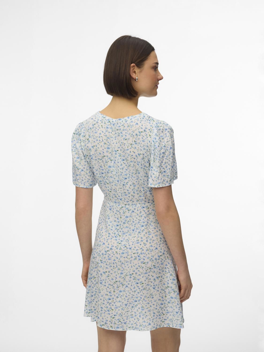 Vmalba Ss Short Dress Wvn Noos Blå