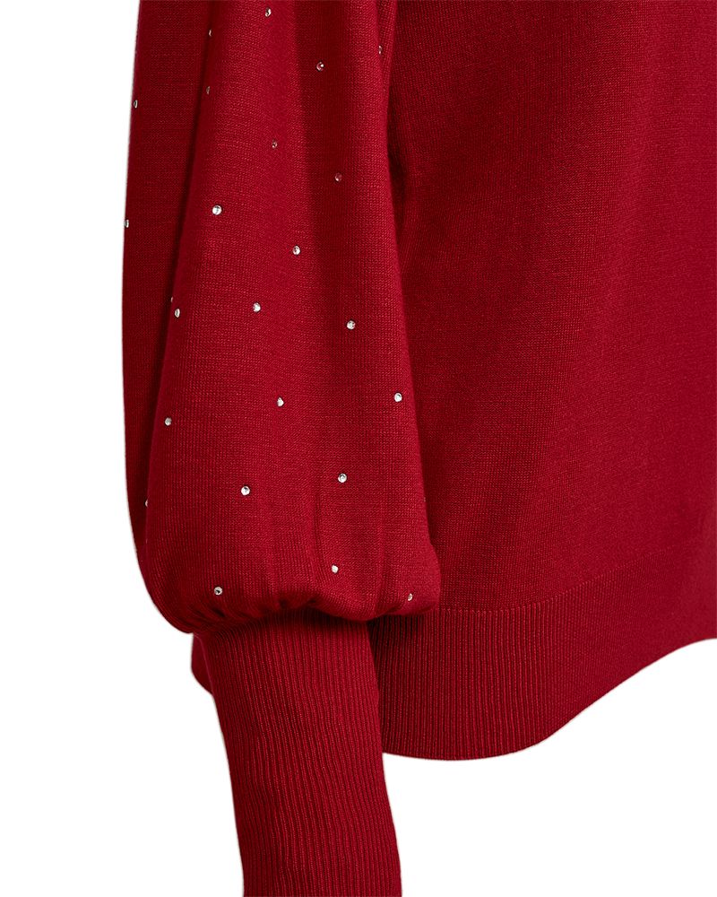 Fqdotka-Pullover Rød