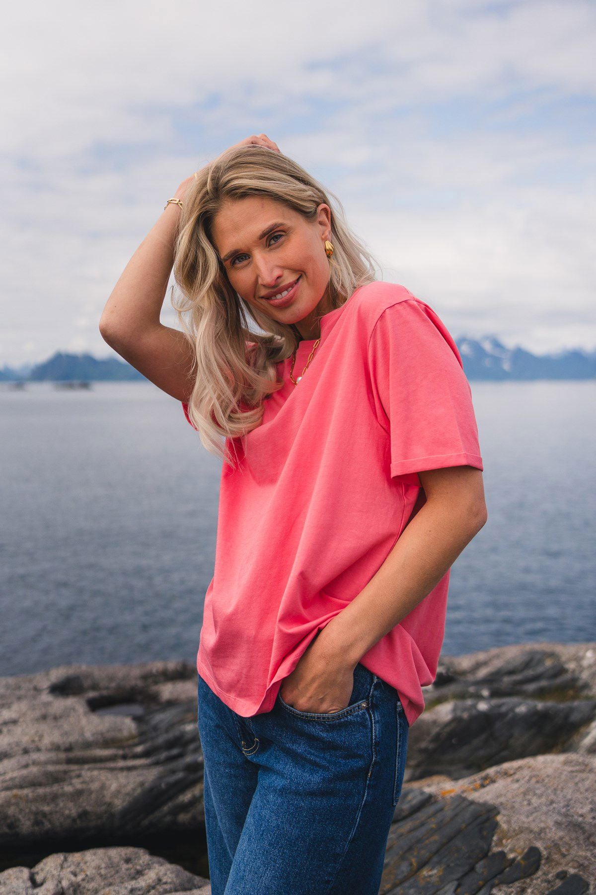 Rauslinn Logo Tee Rosa