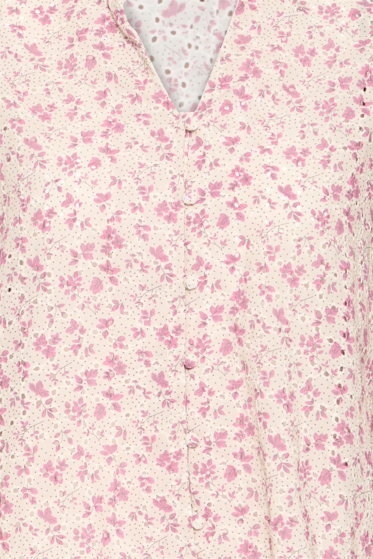Pzdolores 3/4 Sl Blouse Beige