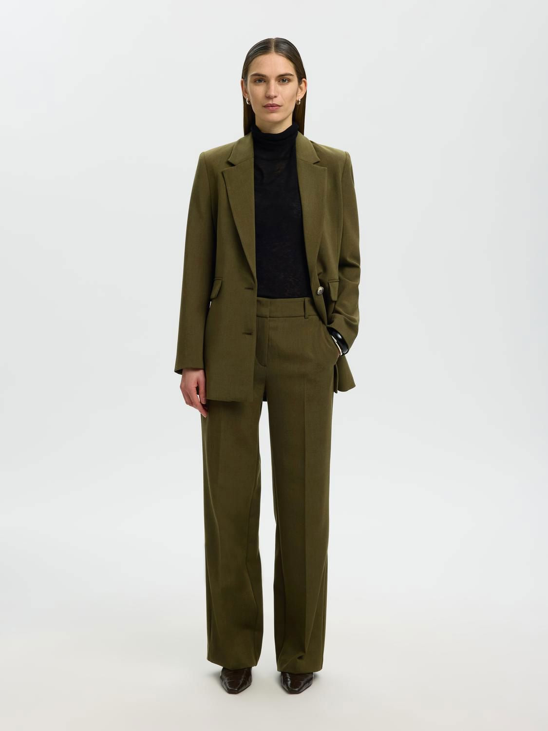 Slwrita Mw Wide Pant Mel Noos Grønn