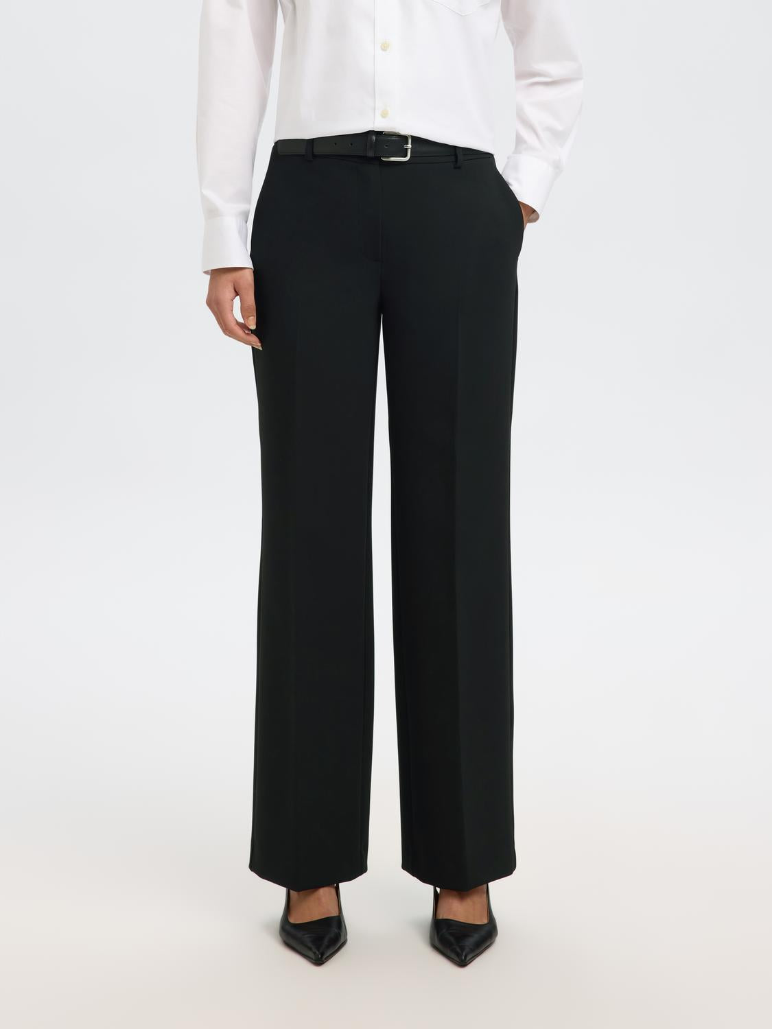 Slfrita Mw Wide Pant Fd Noos Sort