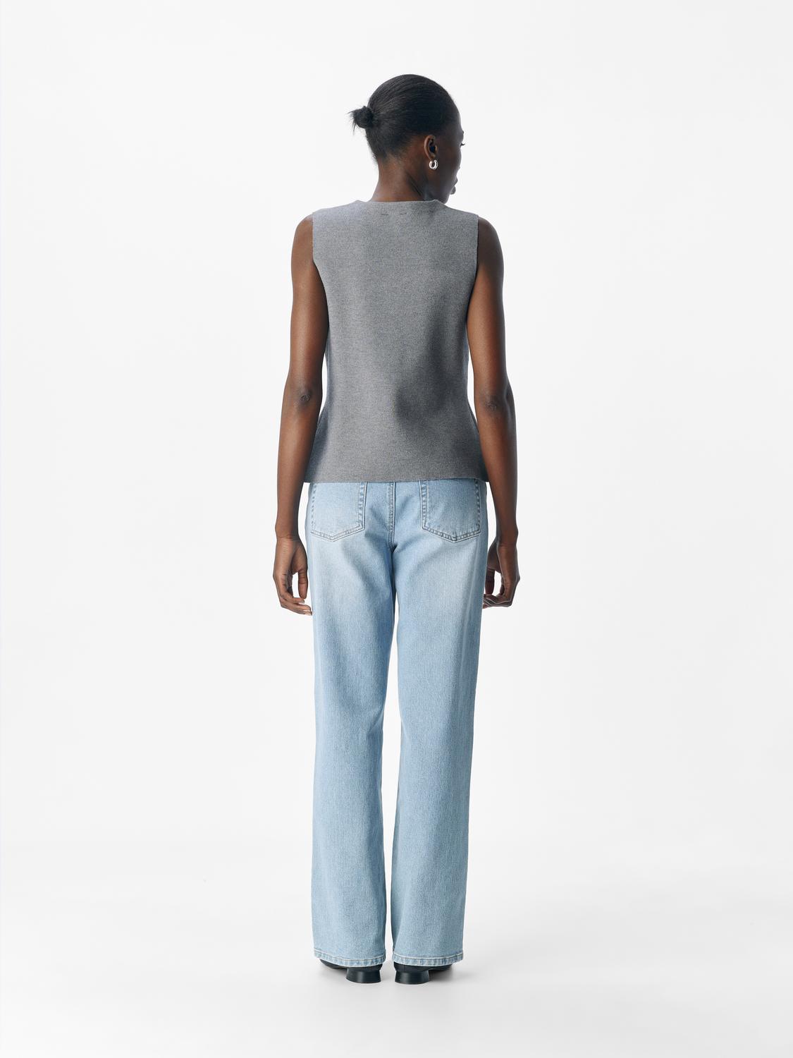 Objreynard Re Knit Vest Div Mellomgrå