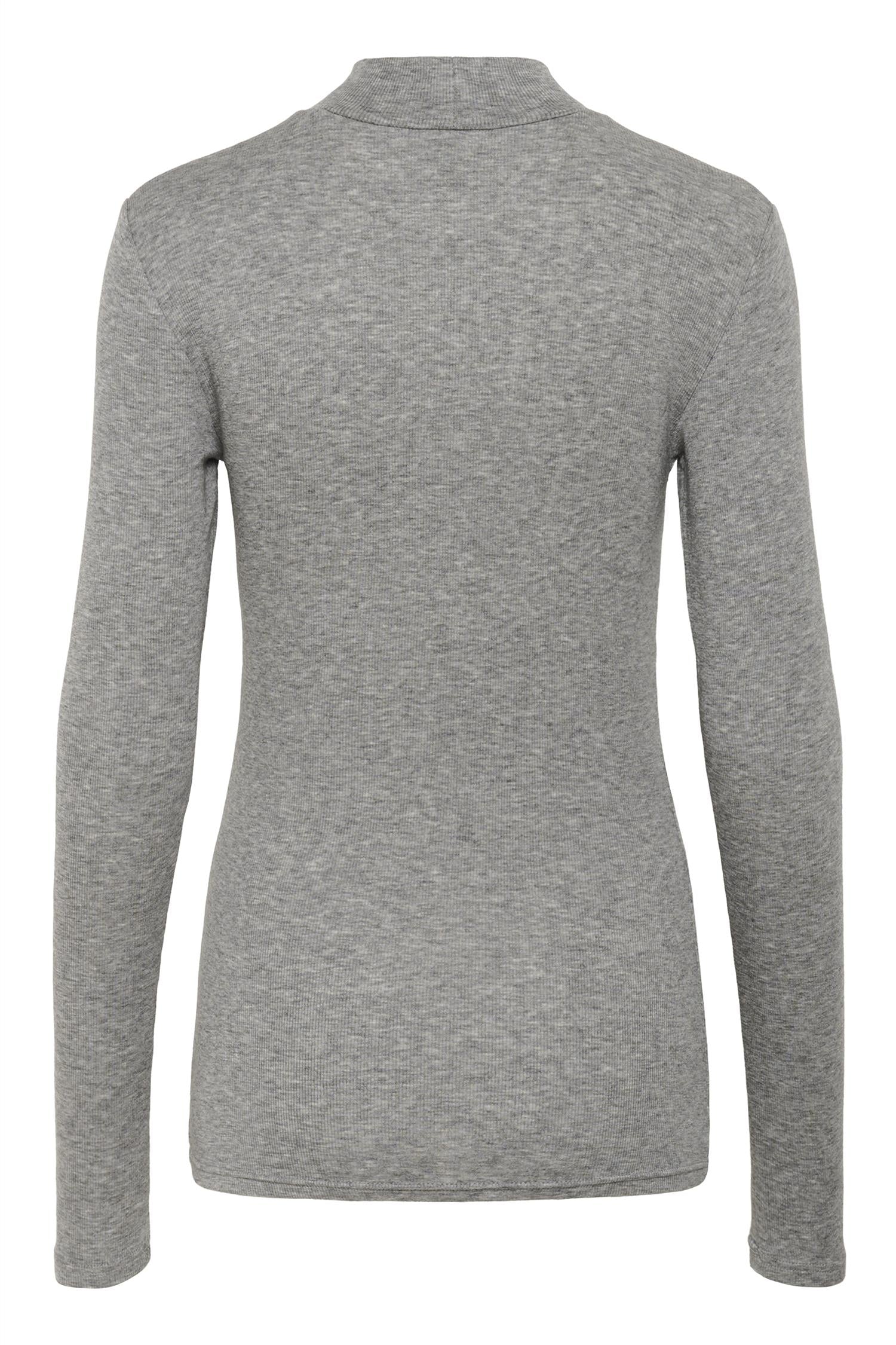 Kaiben Roll Neck T-Shirt Grey Melange