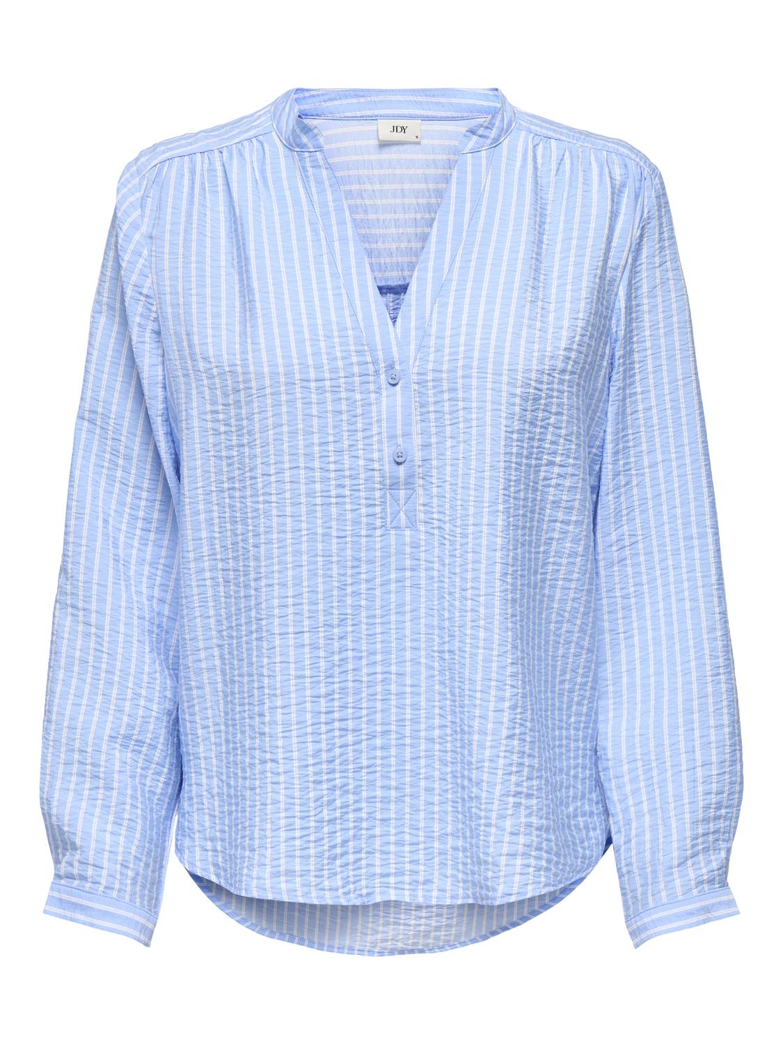 Jdybarbara Life L/s Top Wvn Blå