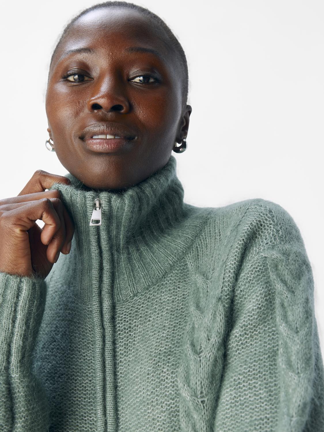 Objnete Lo Knit Cardigan Noos Mellomgrønn