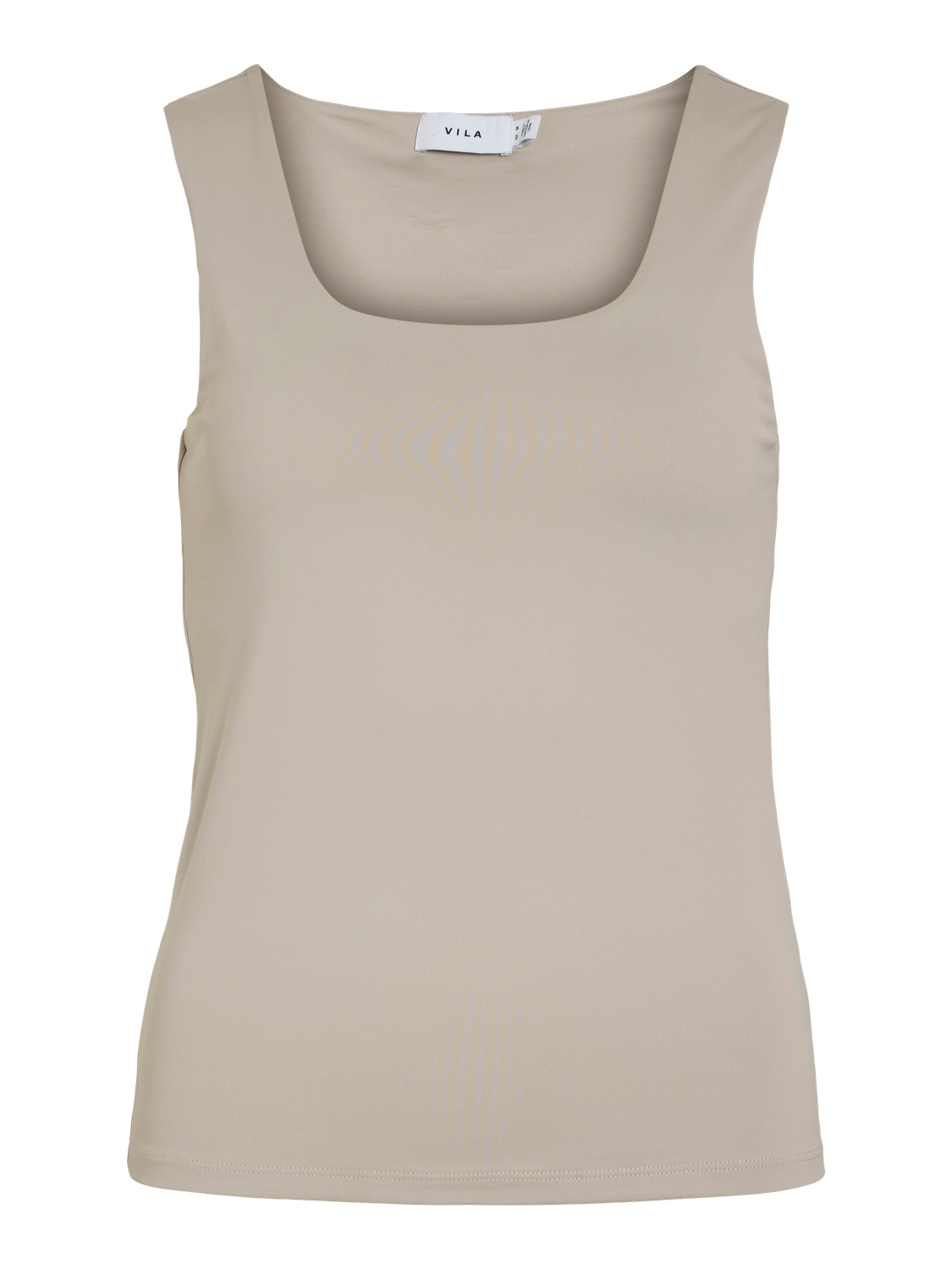 VIKENZA U-NECK S/L TANK TOP - NOOS Lysegrå