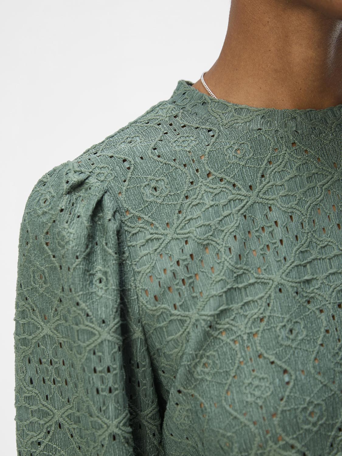 Objfeodora L/s Top Noos Mørkegrønn